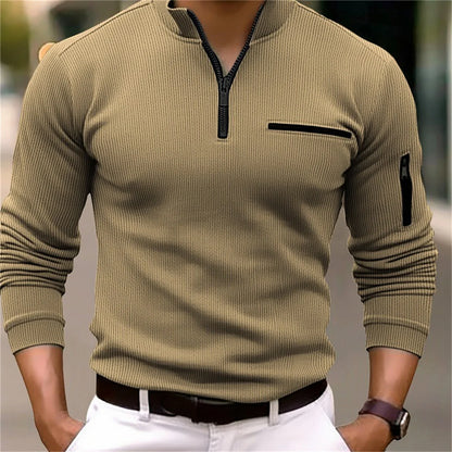 Henley clásico de manga larga