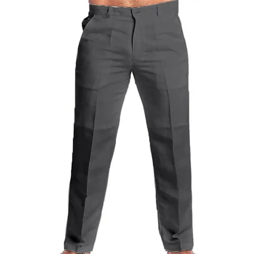 Pantalones de lino slim fit