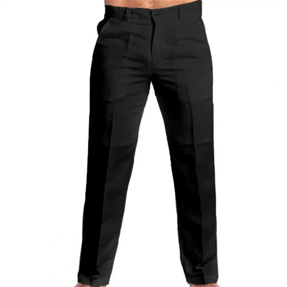 Pantalones de lino slim fit