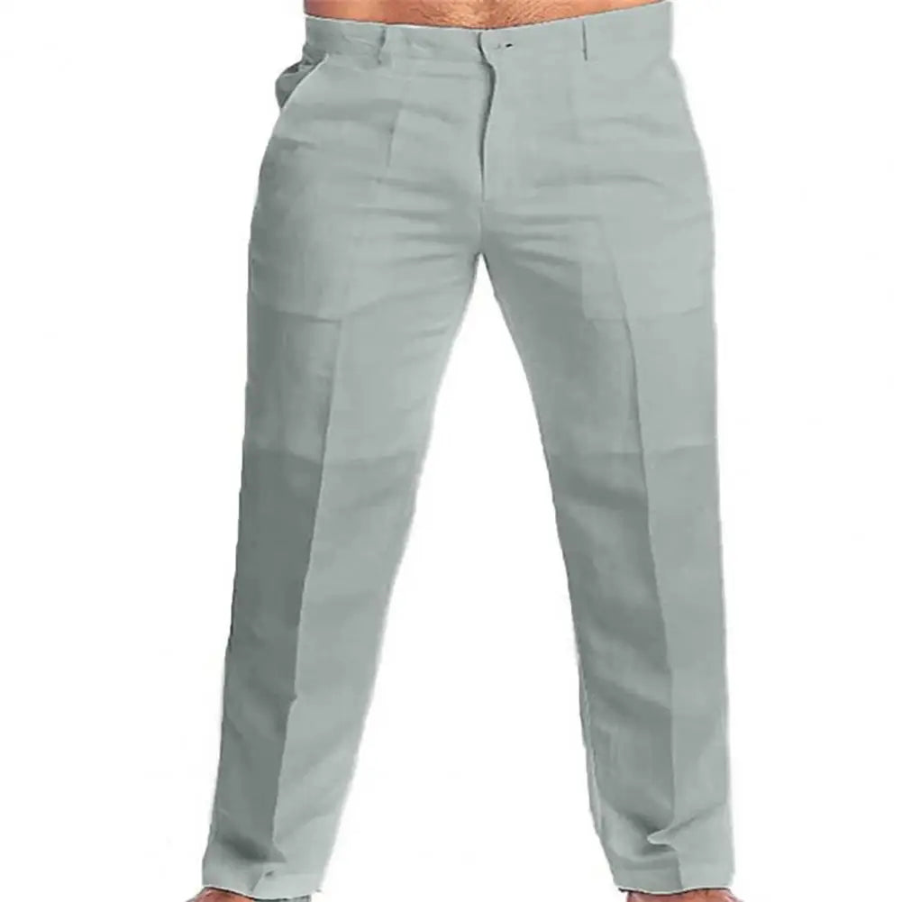 Pantalones de lino slim fit